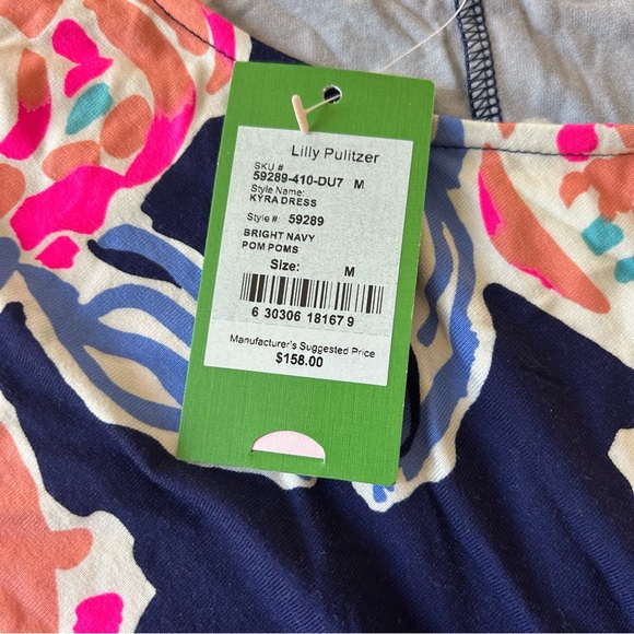 NWT Lilly Pulitzer Bright Navy Pom Poms Kyra Dress - Picture 5 of 5